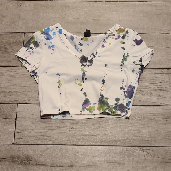 🍬 Womens handmade tie dye tee🧋🍋☃️🦋🐯🐠 - Picture 1 of 3